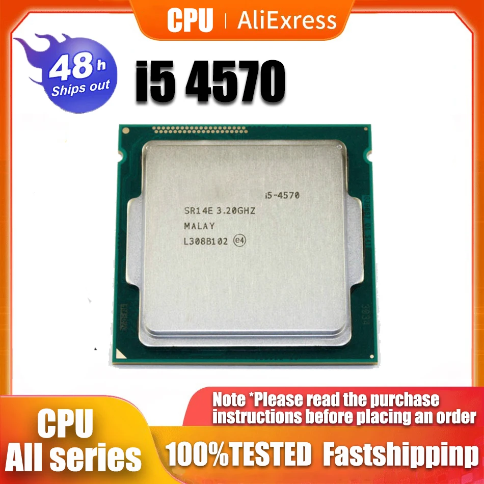 Usato Intel Core I5 4570 3.2Ghz 6Mb Socket Lga 1150 Processore Cpu Quad-Core Sr14E