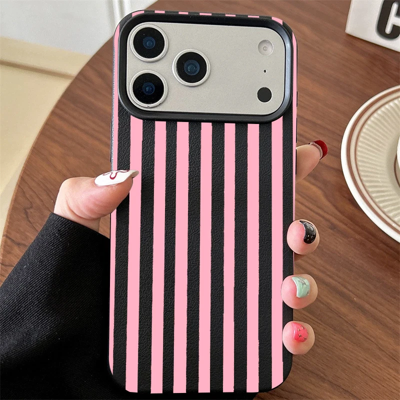 ตัวเลือกสินค้า เคสโทรศัพท์มินิมอล ลายทางสีสันสดใส สำหรับ iPhone ทุกรุ่น
