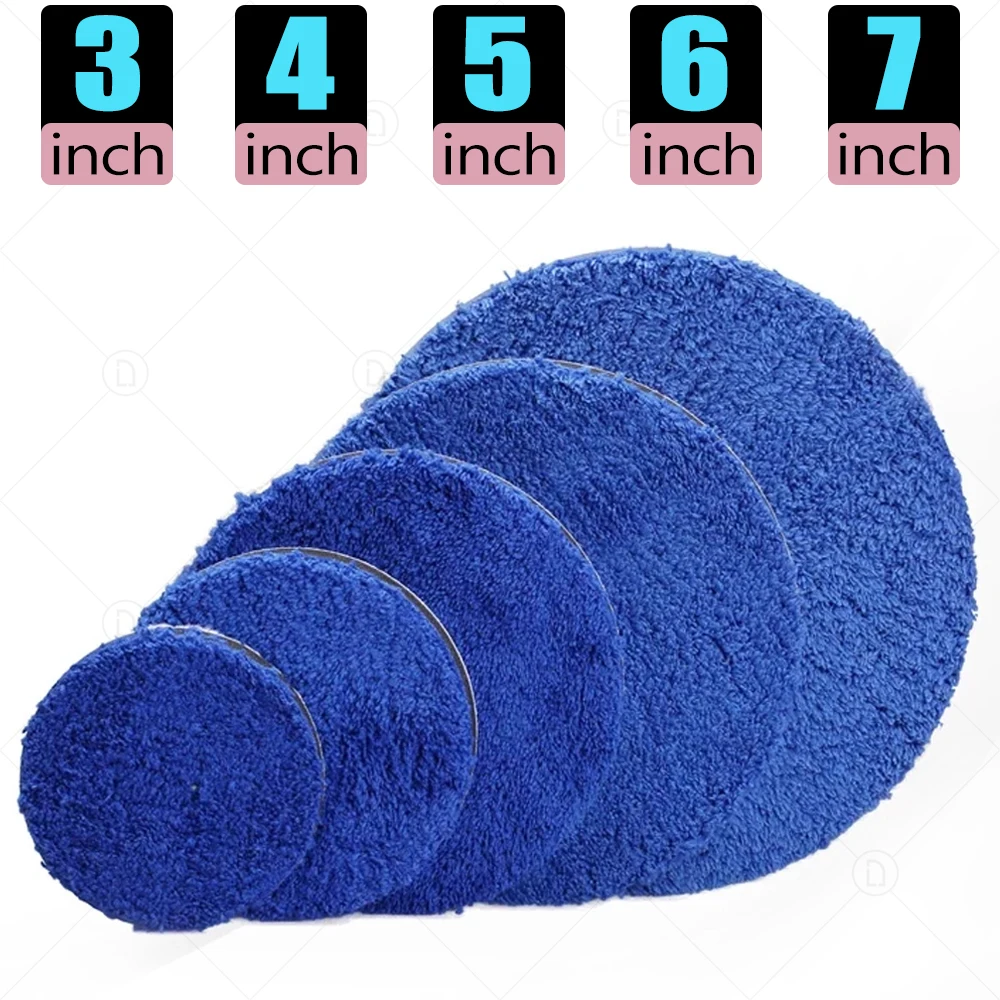 3/4/5/6/7 Inch Removing Wax Buffer Pads Microfiber Polishing Pad