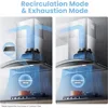 Curved Glass Range Hood,36 Inch,450 CFM ,3 Speed ,Gesture Sensing &Touch Control Panel ,Convertible ,Baffle Filters，2 LED Lights 3