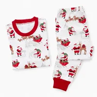 Xmas Family Look Pyjamas Santa Claus Print Christmas Pajamas Set Parent-child Matching Clothing Cute Soft Homewear Baby Romper 5