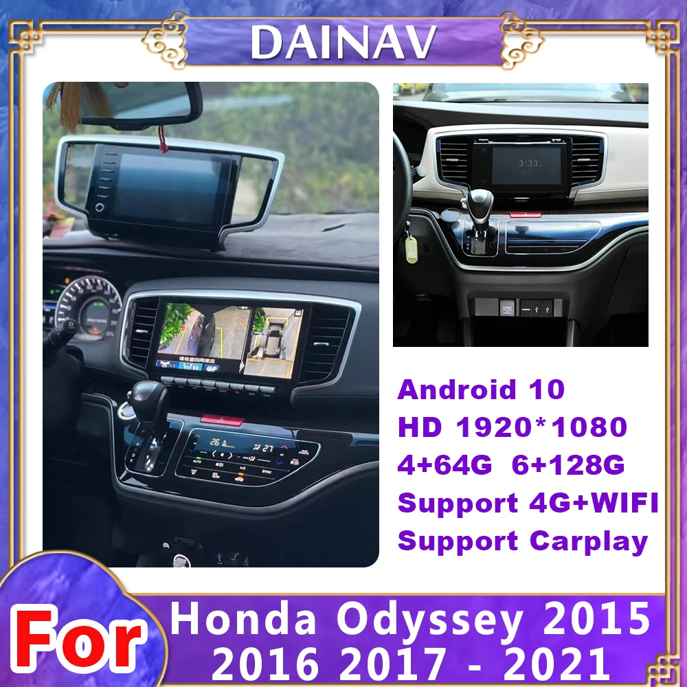 

7862 Android 10 Car Radio For Honda Odyssey 2015 2018 2019 - 2021 Car Autoradio GPS Navigation Multimedia DVD player 10.25 Inch
