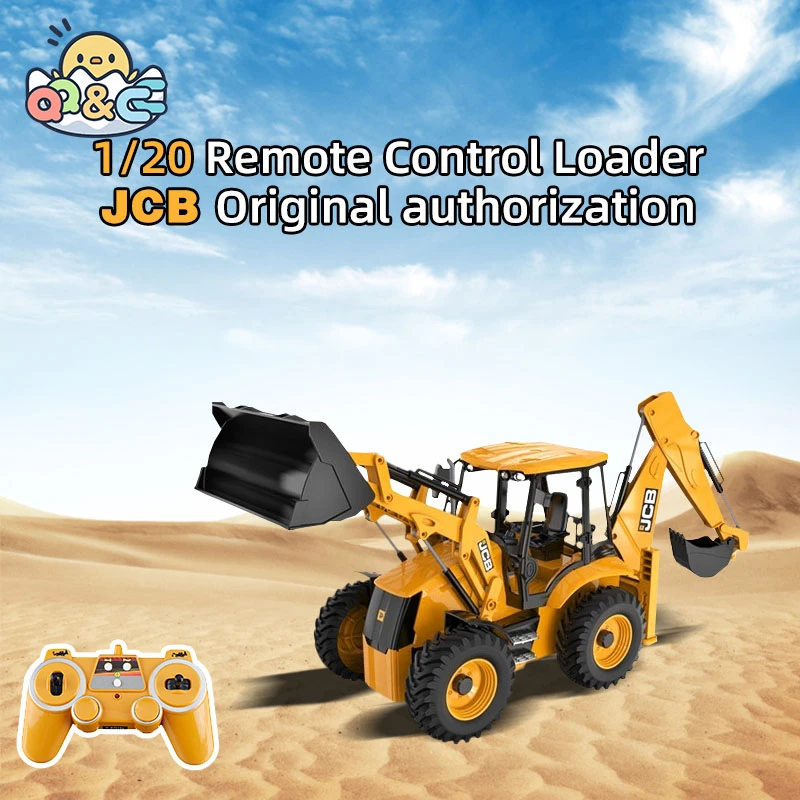 RC Backhoe Loader DOUBLE E E589 120 Excavator Remote Control Car