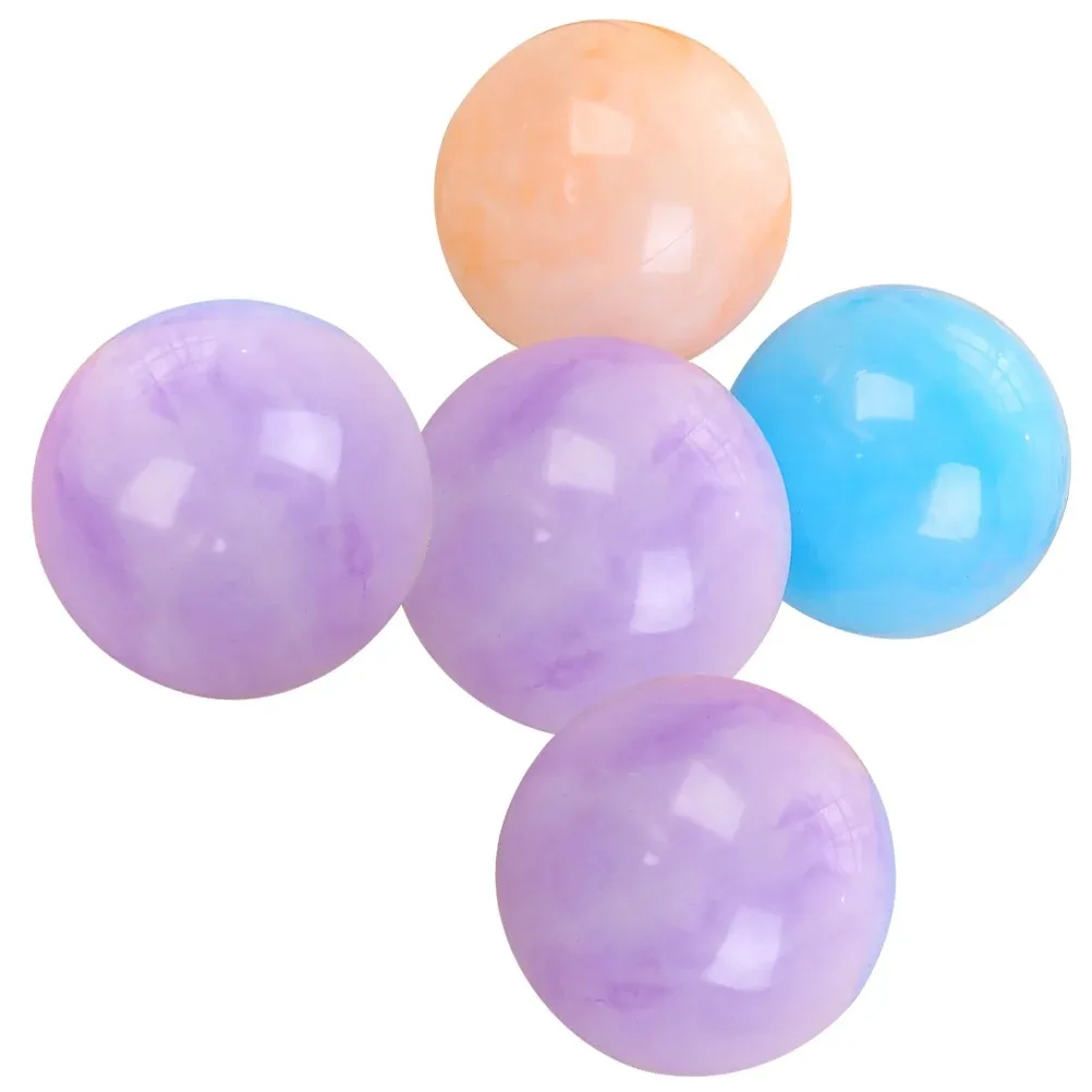 5pcs Plastic Air Filled Pit Ball Bouncy Rubber Balls for Toddlers and Kids Playing 3