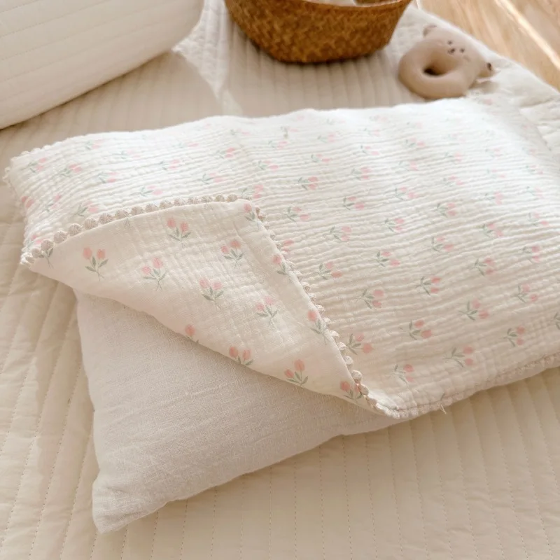 Children Cartoon Bear Bedding Pillow Cover Decorative Kids Baby Cushion Pillow Cotton Baby Case for Newborn