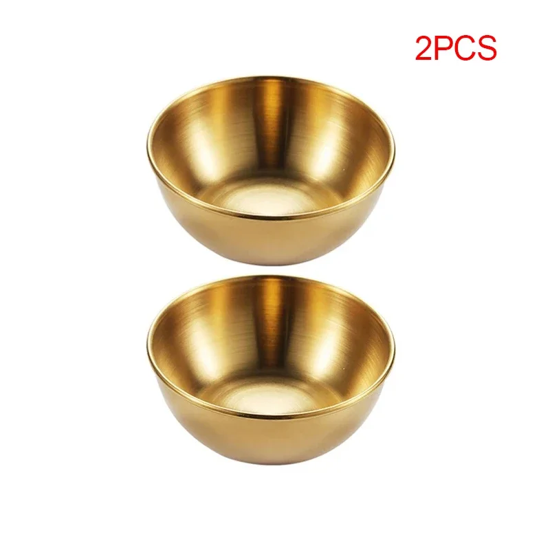 Elegant Golden Stainless Steel Sauce and Appetizer Dish Set (6-Piece)