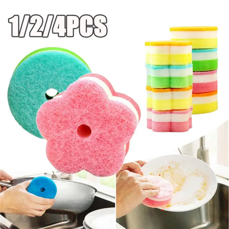 

Губка для мытья посуды, 1/2/4 шт.