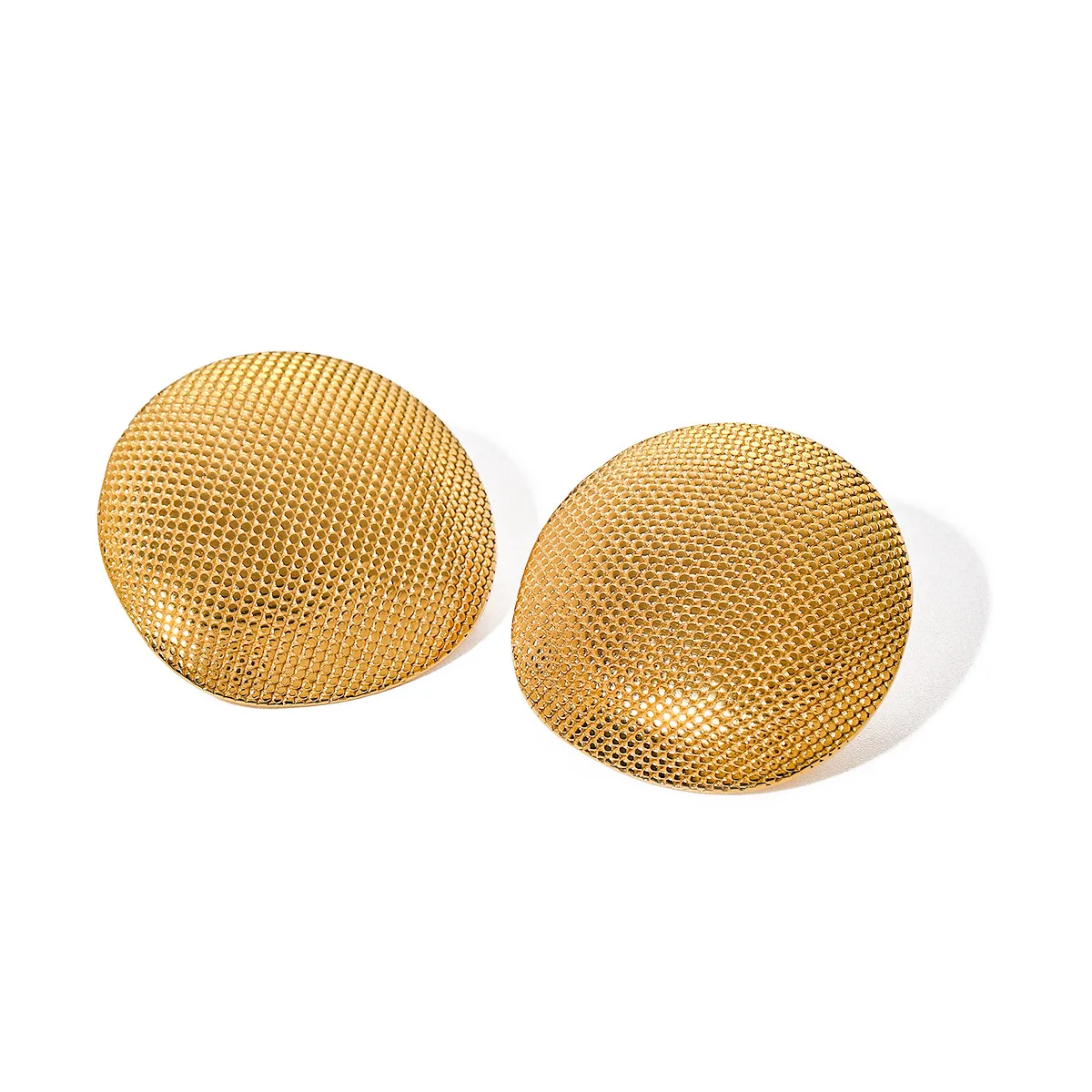 

Stainless Steel PVD 18K Gold Plated Tarnish Simply Beads Stud Earrings For Woman Jewelry Wholesale Summer Trendy