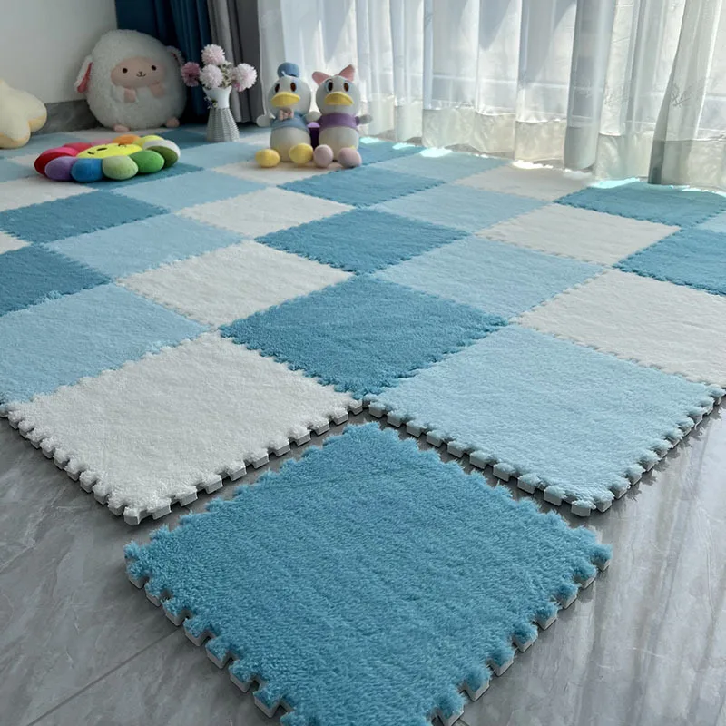 10pcs/16pcs 30x30cm Living Room Home Foam Plush Patchwork Floor Mat Exercise Children Carpet Baby Play Mat Bebe Mattress