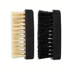 2pcs Dual-Strength Plastic Shoe Brush Set - Soft White Bristles & Firm Black Bristles  Versatile Shoe Care Tool for Home Use 1