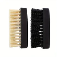 2pcs Dual-Strength Plastic Shoe Brush Set - Soft White Bristles & Firm Black Bristles  Versatile Shoe Care Tool for Home Use 1