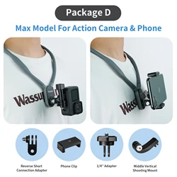 TELESIN Magnetic Neck Mount for Action Cameras and Smartphones
