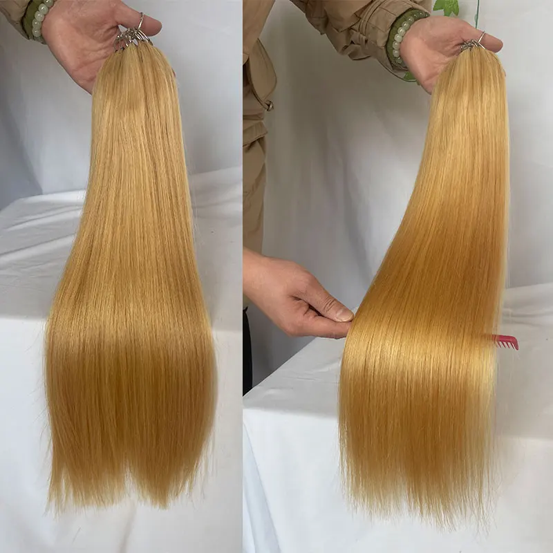 Blonde Colored 100% Human Hair Feathers For Hair Extensions 200pcs/Lot 18-24inch Straight Long Feather Extension For Women