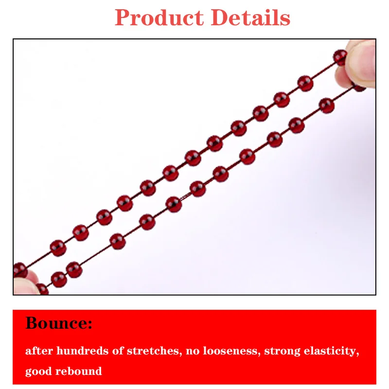 Description Picture 3 of item40M/Roll 0.6mm Flat Crystal Elastic Thread Bracelet String Leather Band Rope For Wearing Bracelet Elastic Thread Buddha Bead Thr