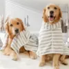 Ultra-Absorbent Dog Bath Towel Super Absorbent Dog Bathrobe Robe For Large/Medium/Small Dog 5