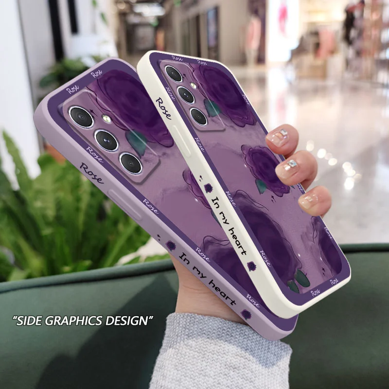 Elegant Purple Rose Phone Case Cover