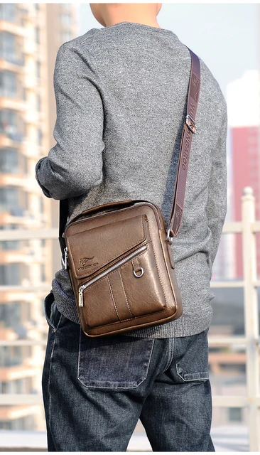 Kangaroo Men Shoulder Crossbody Bag Husband Pu Leather Vintage Business  Messenger Tote Bags for Man Male Designer Handbags 크로스백 - AliExpress