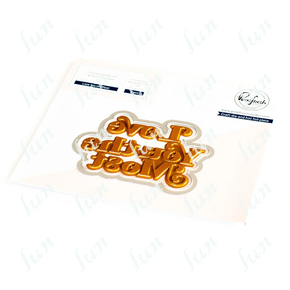 

2023 New Love You the Most Hot Foil Plates and Cut Dies Diy Scrapbooking Decorative Embossing Paper Card Crafts Embossed Folder