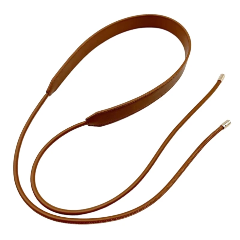 

Wear Resistant PU Leather Waist Belt Self Tie Waist Belt for Girl Women Decorative Waist Belt for Coat Skirts Jeans