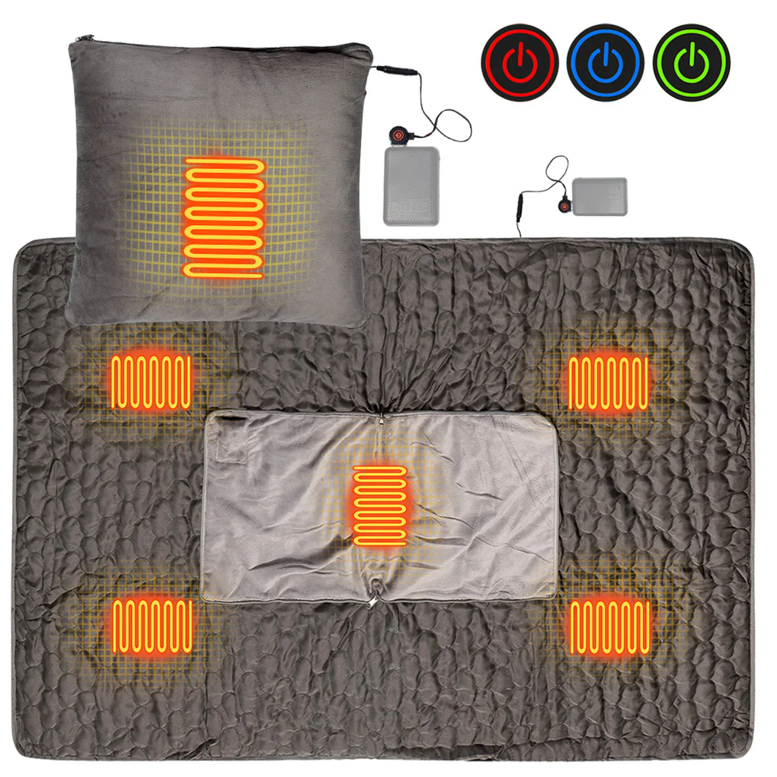 

Electric Heating Pad for Machine Washable Soft and Comfortable Electric Blanket Throw Fast Heating for Camping
