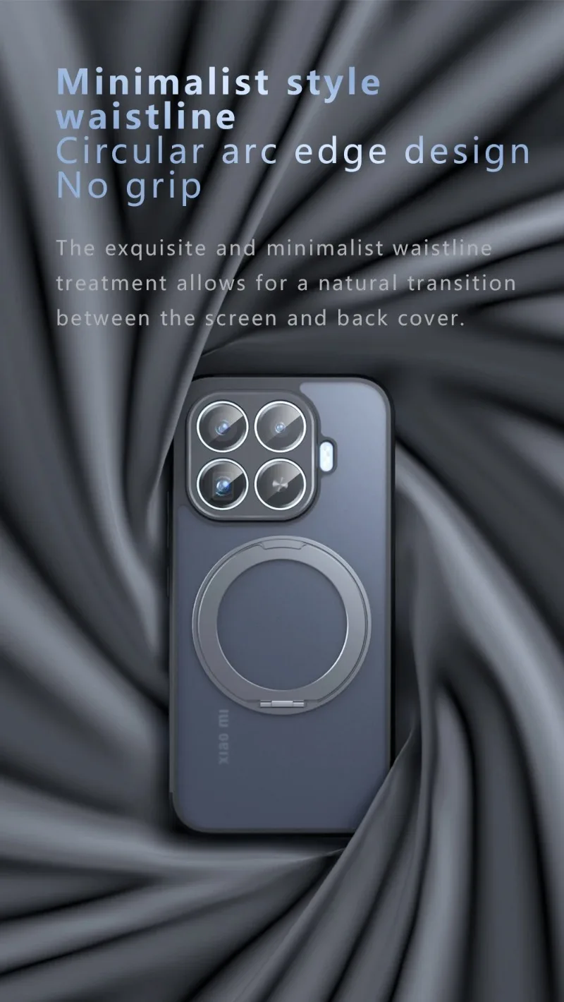 Acrylic PC Case with Magnetic 360° Rotating Bracket Stand and Hard Shell Back Cover