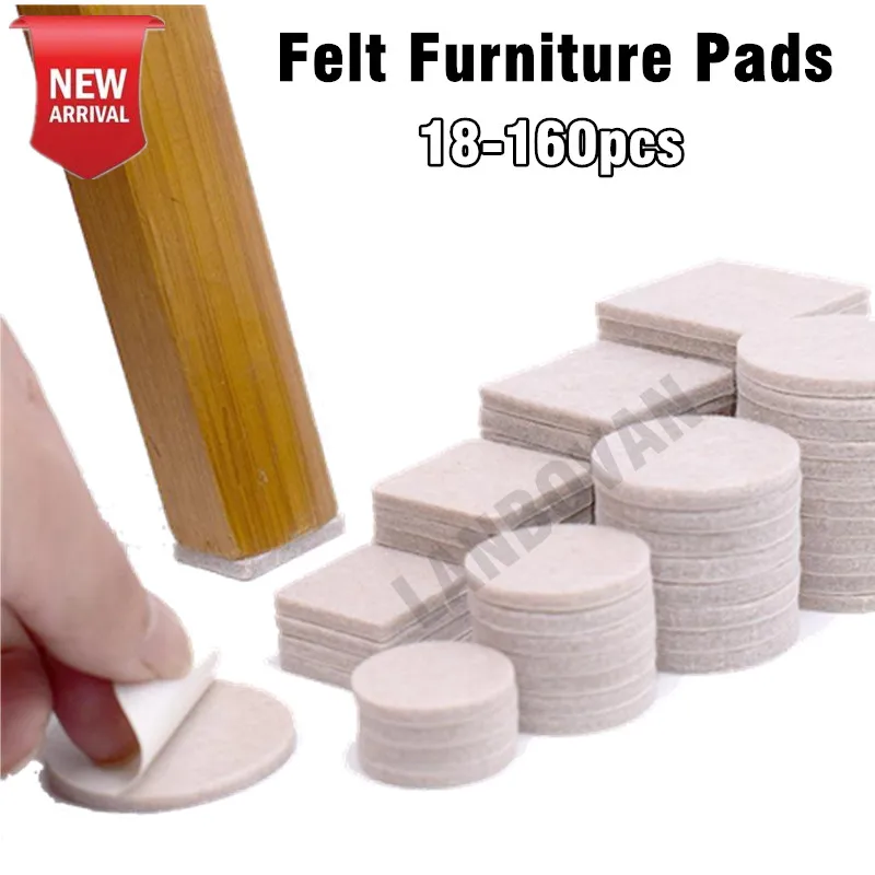 18160pcsfeltchairlegpads5mmThickFloorScratchProtectorMat