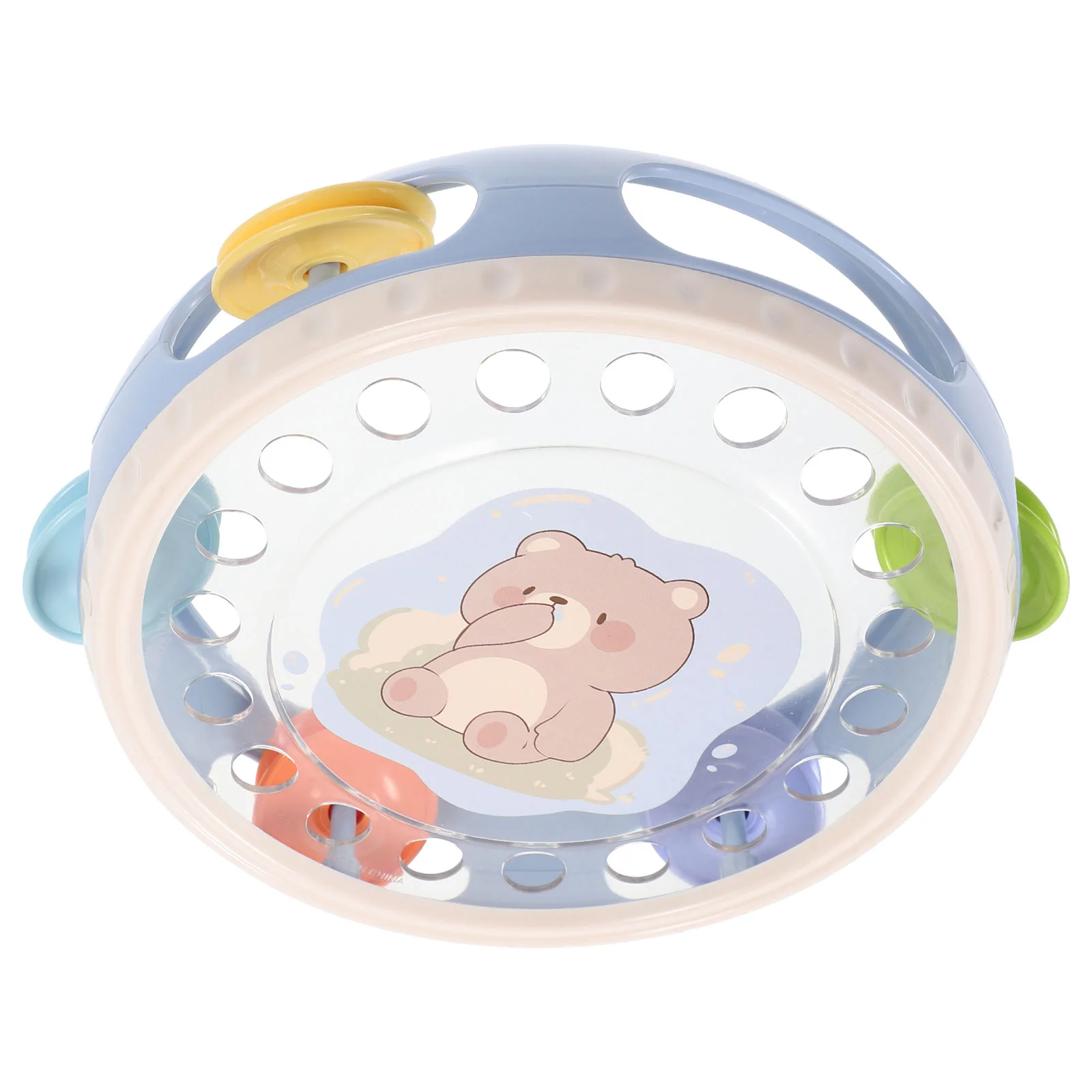 Baby Hand Clap Rattle Tambourine Instrument Delicate Bells Band Musical Plastic Cute Tambourines for Adults