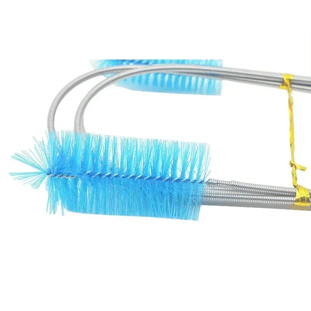 155cm Water Tank Cleaning Brush, Aquarium Cleaning Brush Stainless Steel Flexible Bent Tube Double Head Brush Aquarium Cleaning 2