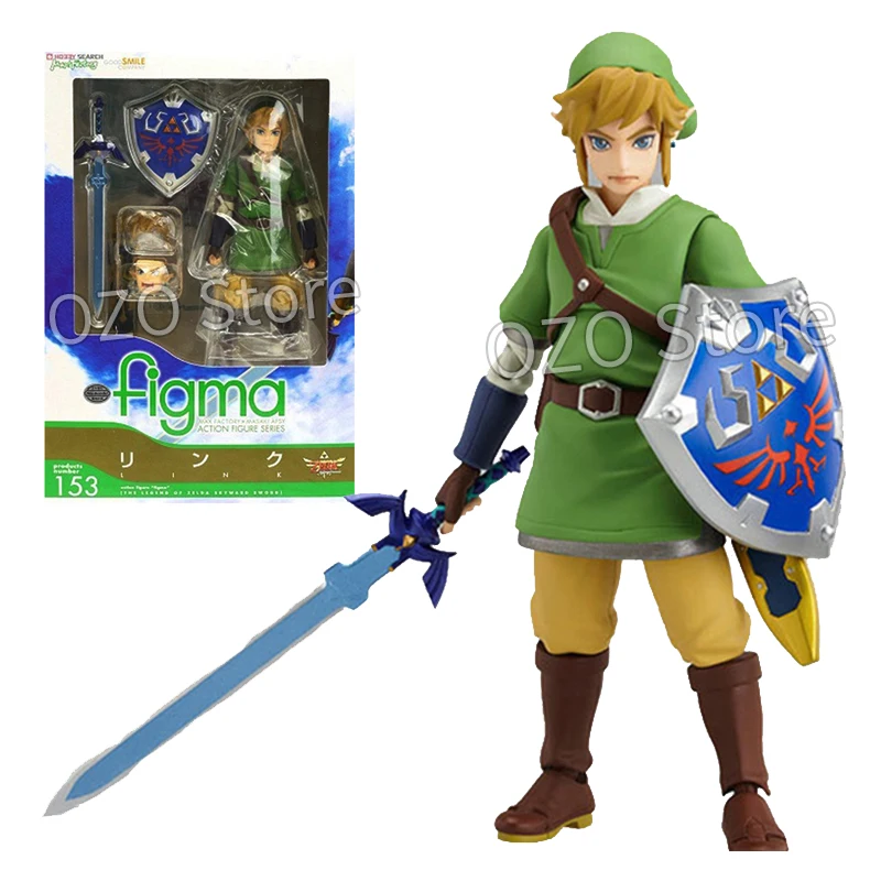 The Legend Of Zelda Skyward Sword Link Action Figure Figma 153 Accessori Intercambiabili Modello Di Bambola In Pvc Per Giocattoli Per Bambini Regalo 1