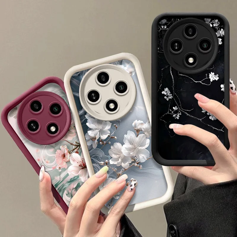 Elegant Cherry Blossom Floral Pattern Soft Phone Case Cover