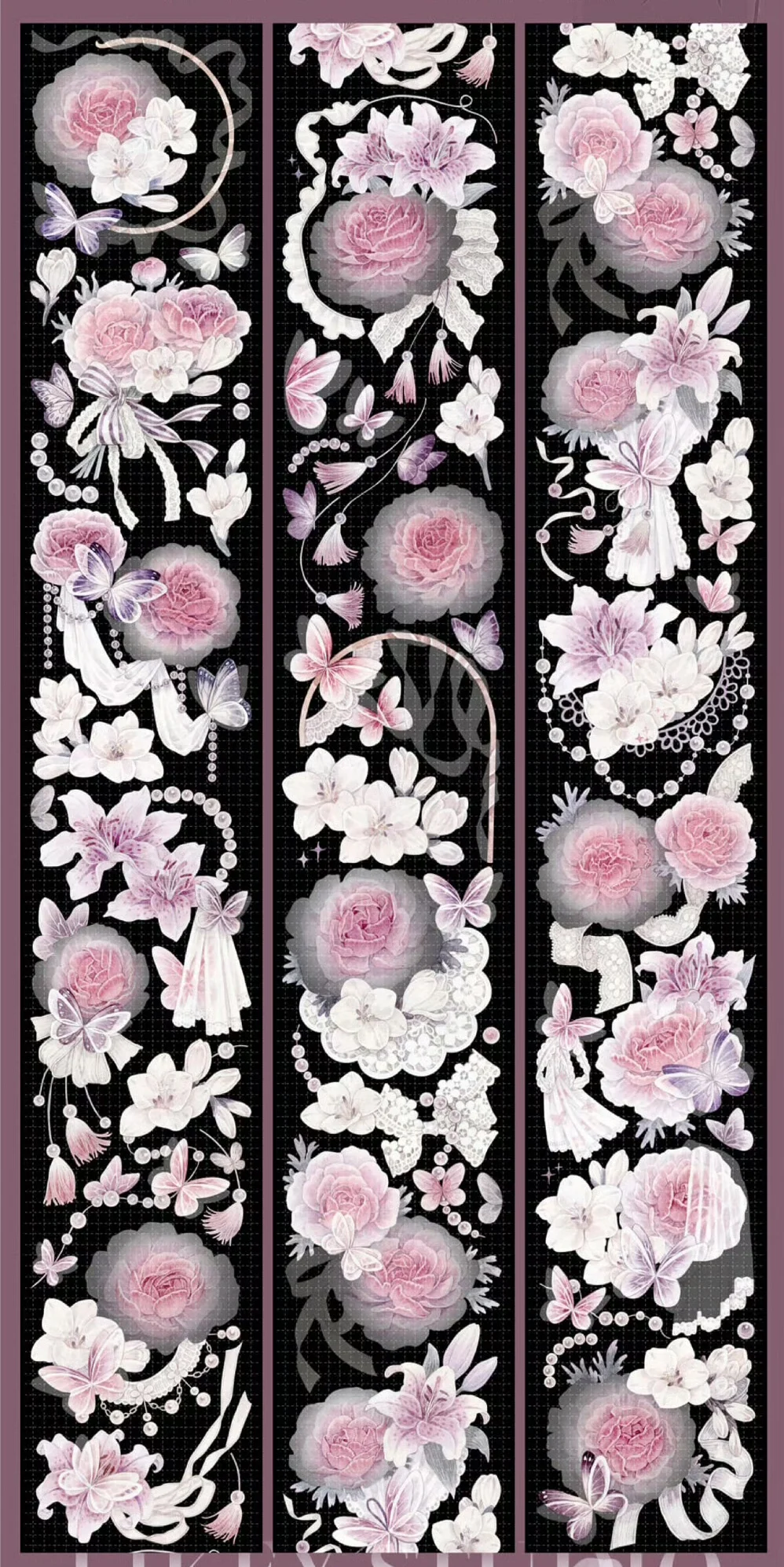 

Мягкая розовая Цветочная Блестящая лента Washi PET