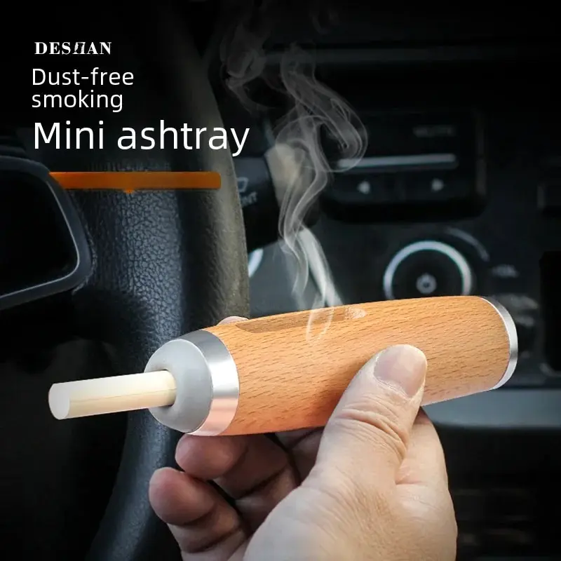 Car Interior Smoking Holder Non-slip Multi-functional Car Vent Cigarette Holder Anti-splash Cotton Wood cigarettes ashtray