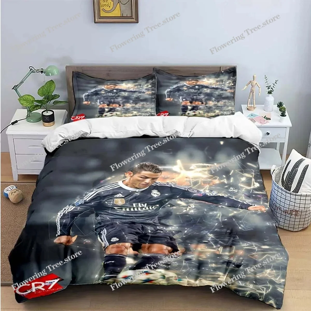 Cristiano Ronaldo-o Bedding Set Duvet Set Single Double Bed King Size Bed Set Adult boys Bedroom Duvet Cover Pillow Case 2