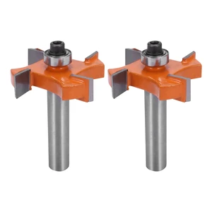 2Pc 8Mm Shank T Slot Milling Cutters With Top Bearing Woodworking Router Bits Cutters For Wood Rabbeting Bit Price 8X8mm