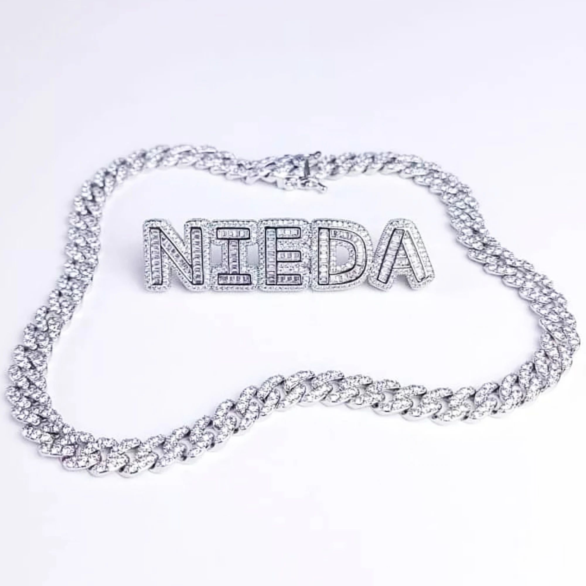Personalized Women‘s Name Choker , Custom Name Necklace, Personalised Nameplate Cuban Chain, Birthday Gift for Her