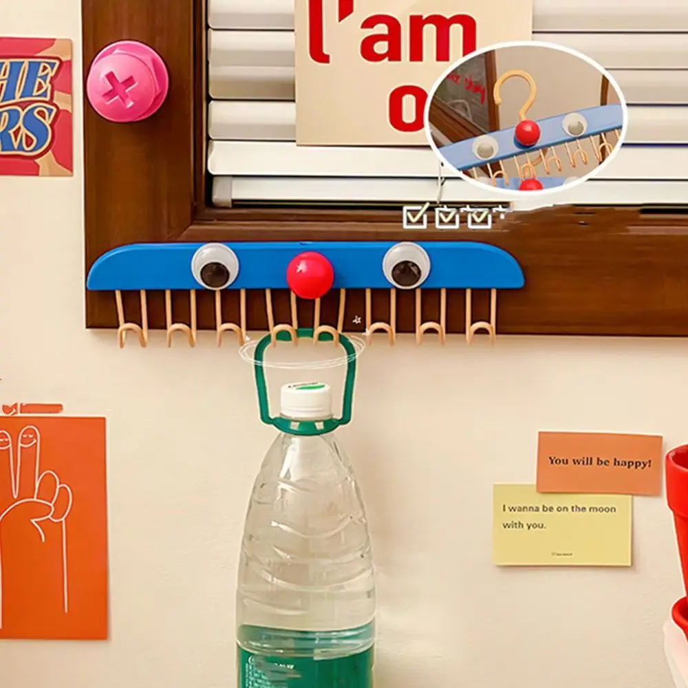 Multi-functiona Storage Hanger Multiple Hooks Traceless Camisoles Hook Clothes Drying Tools Cartoon Expressions 3
