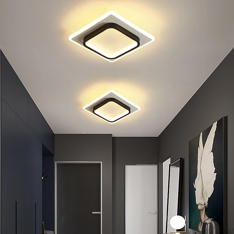 

LED Ceiling Lamp for Entrance Corridor Square Round Indoor LED Ceiling Lighting for Bedroom Neutral Light Cool Warm White