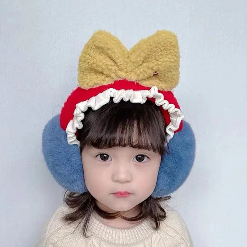 

Children Adult Winter Warm Earmuffs Bowknot Fluffy Earflap Thick Headband Outdoor Cold Protection Adjustable Ear Warmers