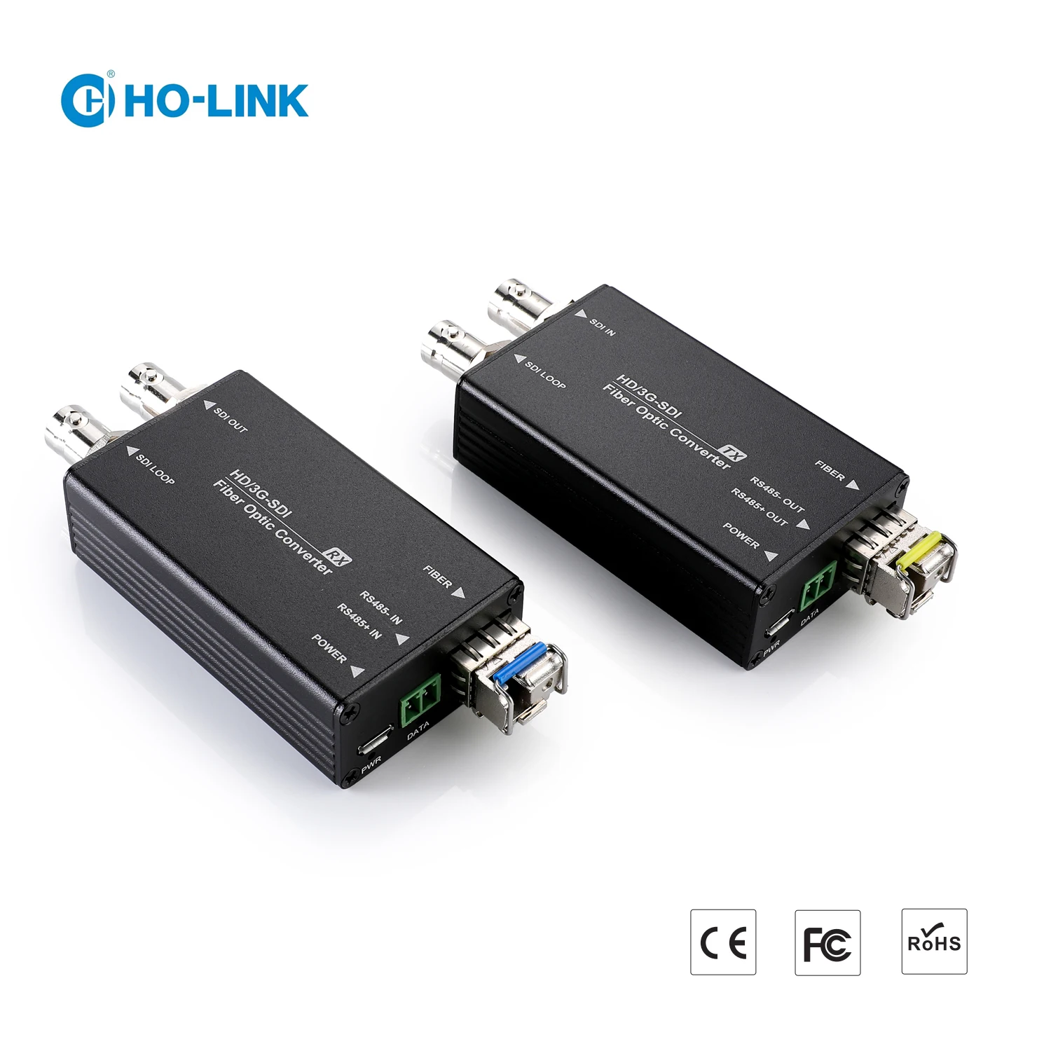 Mini 3G-SDI Over Fiber Extender Desktop Aluminum Case Fiber Video Converter Max 1.48gb/s 5V DC Fiber Extender