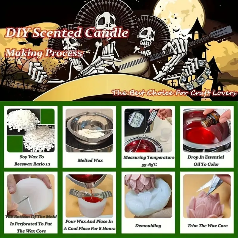 Silicone Ghost Bride Candle Mold for DIY Aromatherapy