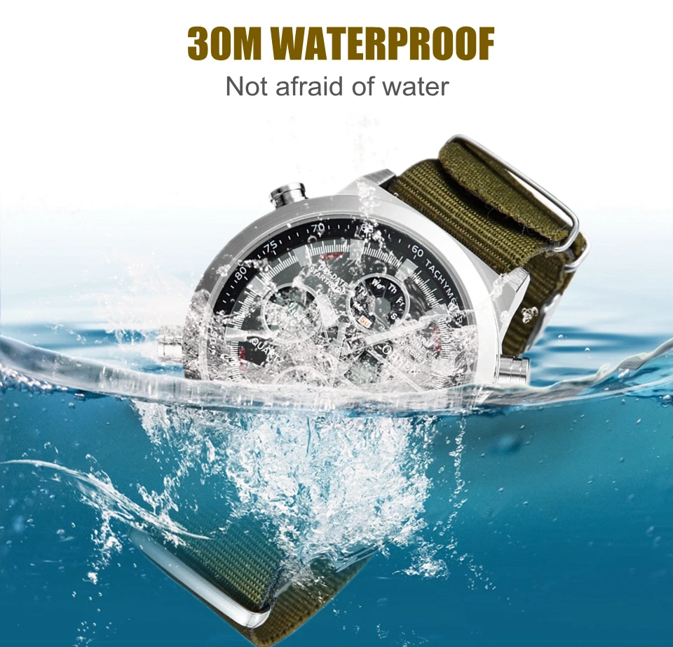 Orologio Analogico Militare Digitale Sportivo LED Uomo 30M
