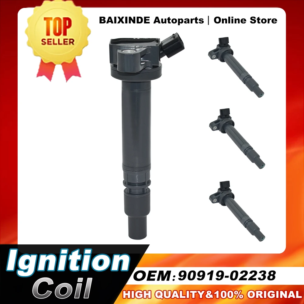 

1/4 шт. OEM 90919-02238 9091902238 катушка зажигания подходит для Toyota Celica Pontiac Vibe Corolla Matrix 1.8L L4 2001-2006 автозапчасти
