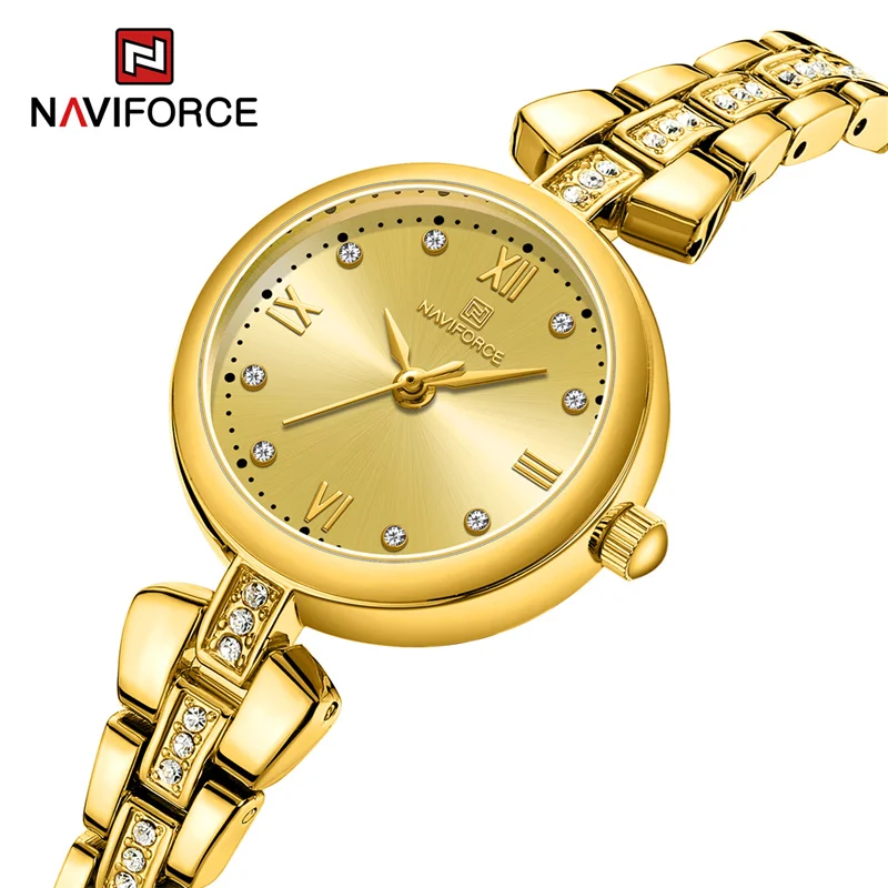 

NAVIFORCE Brand New Design Women's Watch Zinc Alloy Bracelet Waterproof Quartz Wristwatches Female Clock Relogio Feminino 2023