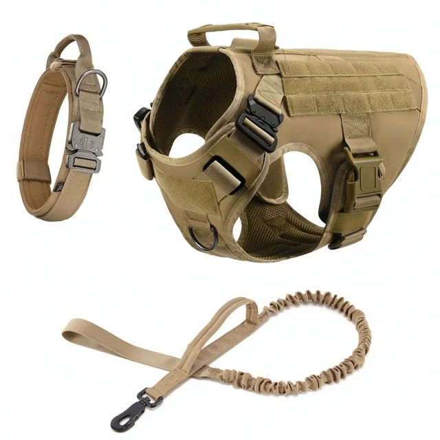 Large Dog Harness And Leash Set Pet German Shepherd Malinois Training Walking Vest Dog Harness And Collar Set For All Breeds Dog Large Dog Harness And Leash Set Pet German Shepherd Malinois Training Walking Vest Dog Harness And Collar Set For All Breeds Dog
