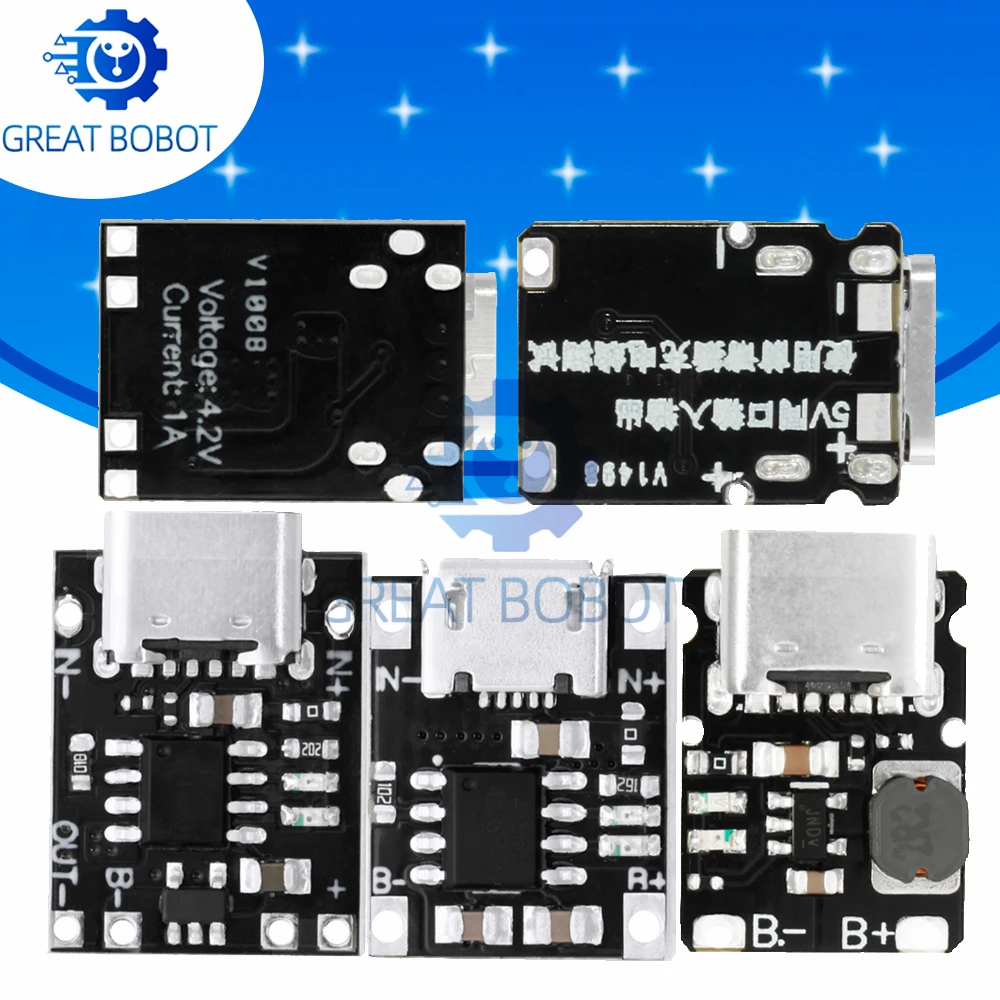 1PCS/5PCS Mini lithium battery charging module 1A/1.2A charging board ...