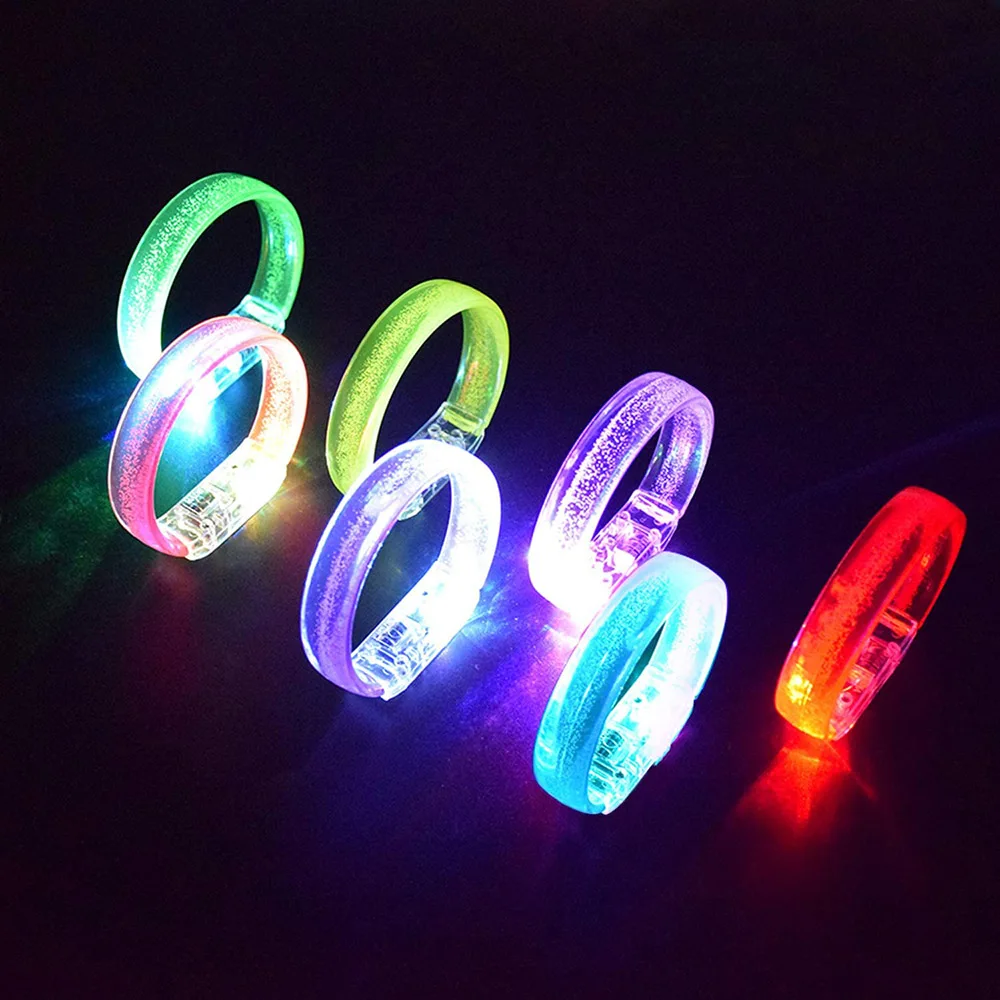 10/20/50Pcs LED Bracelets Wristbands Glow In The Dark Neon Light Up  Bracelet