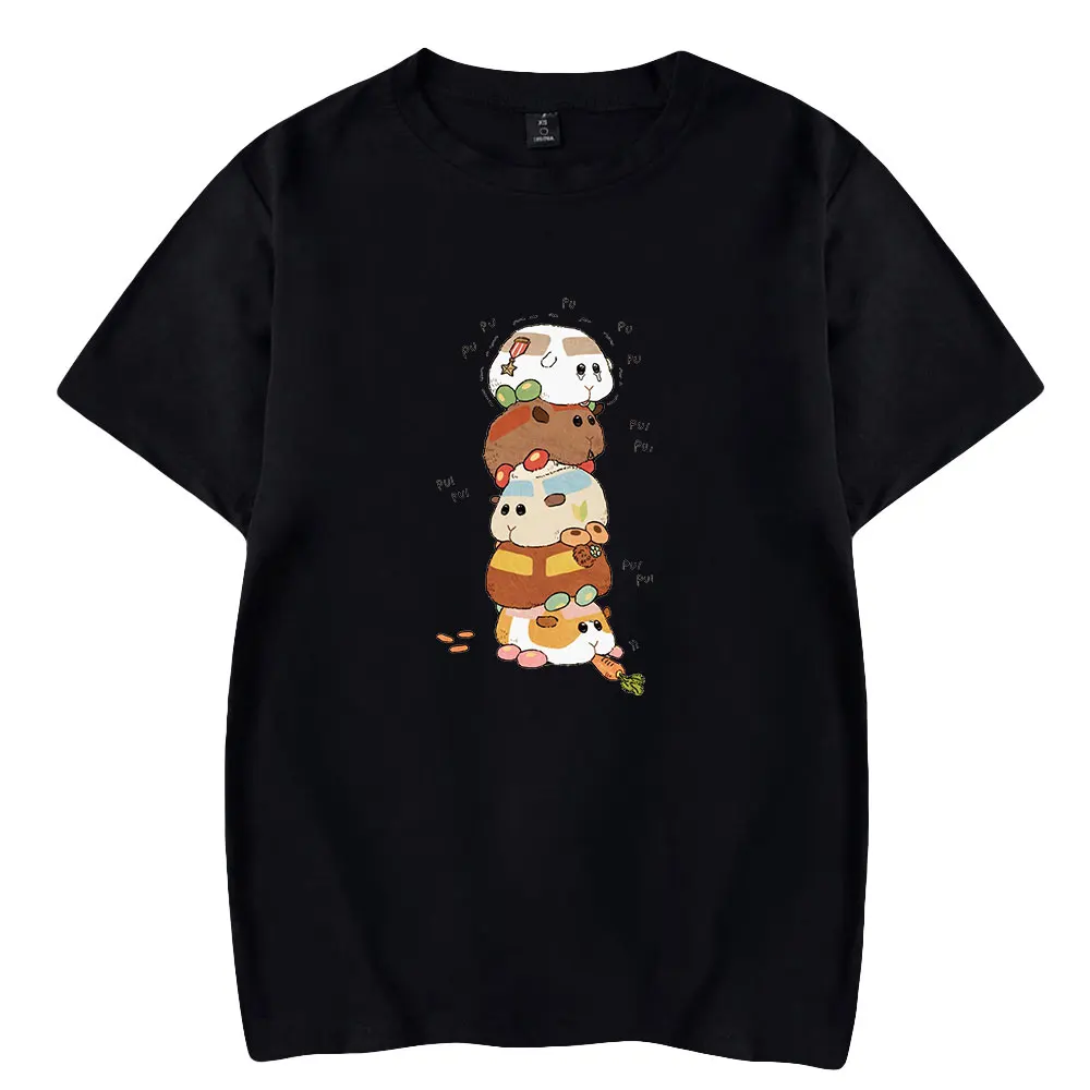 

Pui pui molcar escola de condução tshirt crewneck manga curta das mulheres dos homens camiseta harajuku streetwear 2024 anime