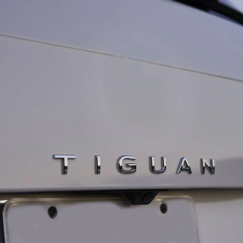 3D ABS 크롬 실버 블랙 자동차 스티커 리어 트렁크 바디 펜더 티구안 레터링 라벨링 엠블럼 배지 로고