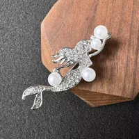 Exquisite Pearl Mermaid Brooch for Men Women Fashion Luxury Animal Brooches Pins Jewelry Accessories Party Gifts 2024 Trend 4