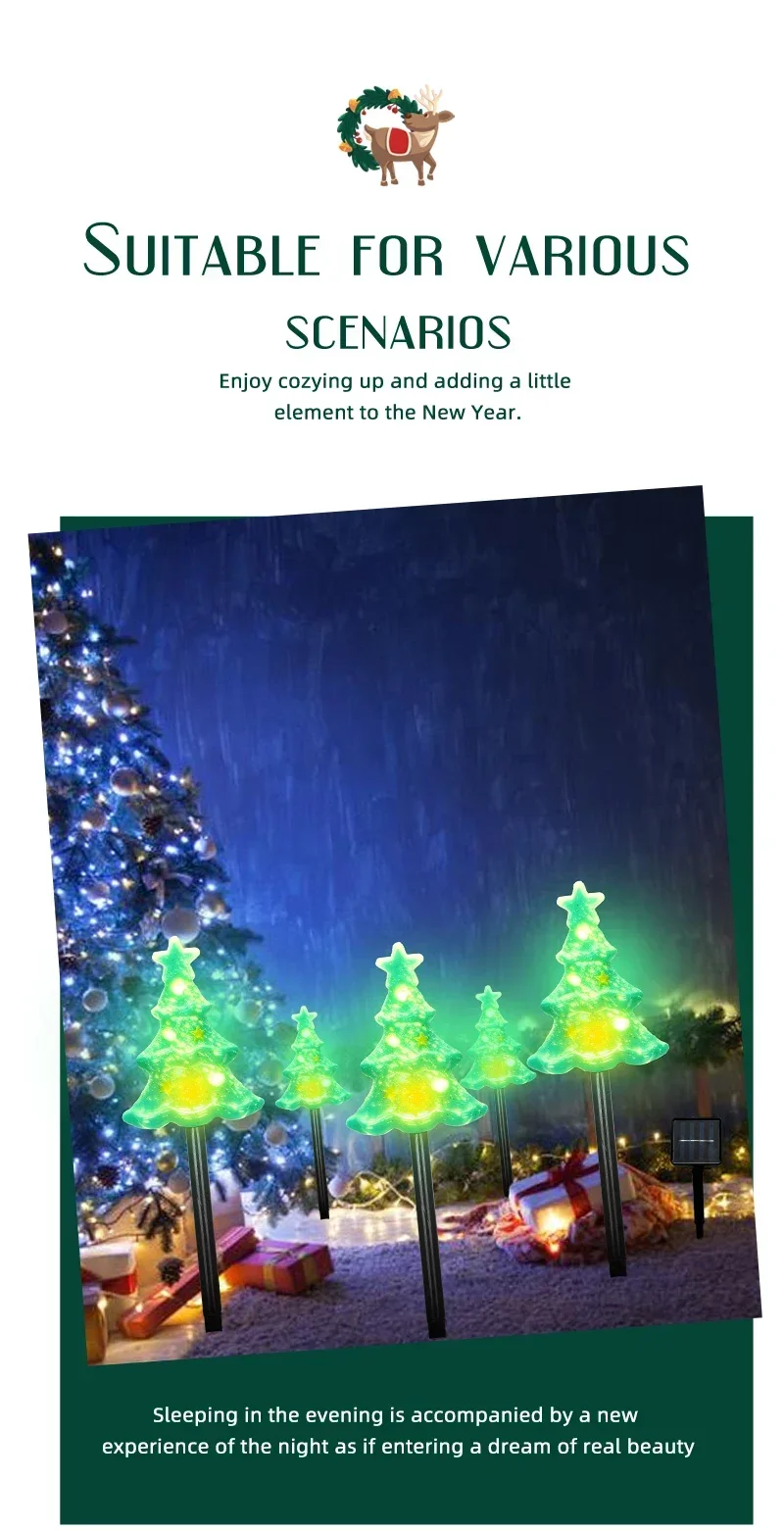 Description Picture 6 of itemGarden Lights Outdoor LED Lawn Lamp One To Five Christmas Snowman Snowflake Christmas Light Atmosphere Decoration Lawn Light